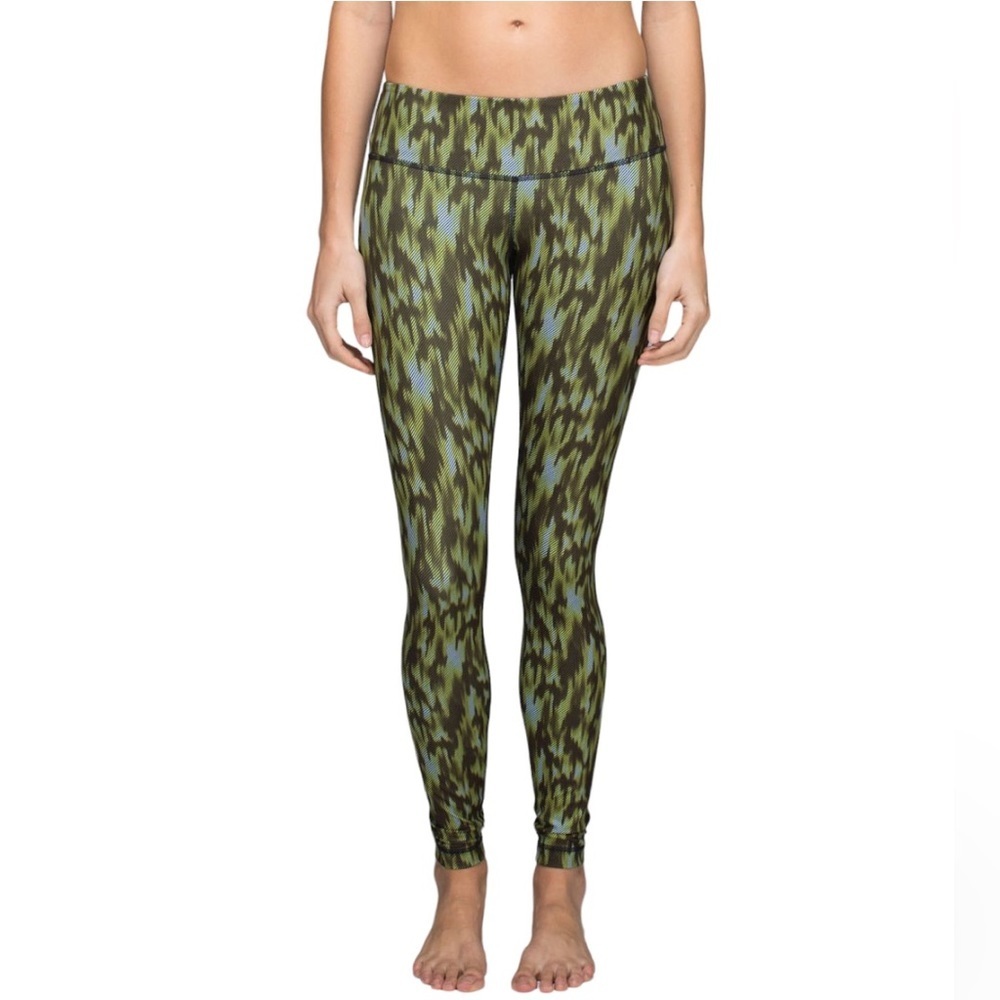 Lululemon Wunder Under Legging Full Length Green 4 Workout Gym activewear